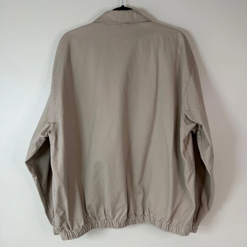 Vintage Chaps Ralph Lauren Mens XL Tan Harrington Jacket‎ Full Zip Plaid Lined